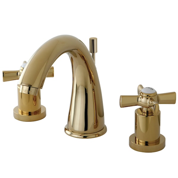 8" Widespread Bathroom Faucet, Polished Brass